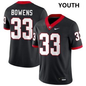 Youth Chauncey Bowens Black Georgia Bulldogs #33 College Football University Jerseys 453607-796