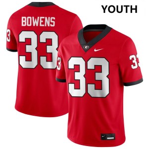 Youth Chauncey Bowens Red Georgia Bulldogs #33 College Football Limited Jersey 984745-300