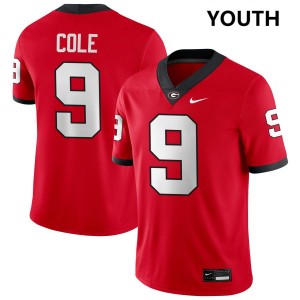 Youth Chris Cole Red Georgia Bulldogs #9 College Football Official Jersey 935553-345