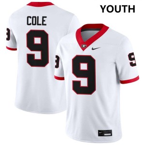Youth Chris Cole White Georgia Bulldogs #9 College Football Limited Jerseys 617443-808