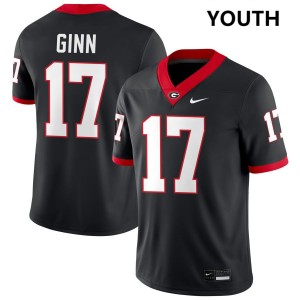 Youth Colter Ginn Black Georgia Bulldogs #17 College Football Stitched Jersey 348489-424