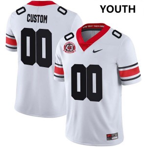 Youth Custom 40th Anniversary White Georgia Bulldogs #00 College Football 2025-26 Jerseys 846075-252