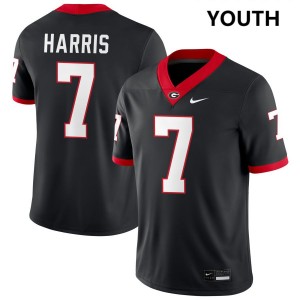 Youth Daniel Harris Black Georgia Bulldogs #7 College Football 2025 Jerseys 412366-259