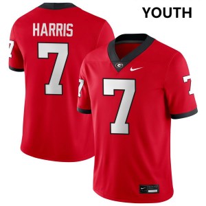 Youth Daniel Harris Red Georgia Bulldogs #7 College Football Official Jersey 506203-828