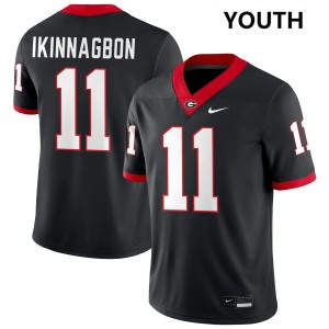 Youth Darren Ikinnagbon Black Georgia Bulldogs #11 College Football 2025-26 Jersey 370064-984