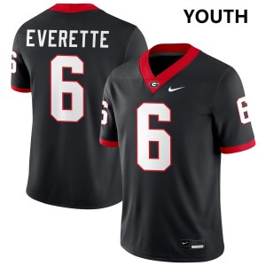 Youth Daylen Everette Black Georgia Bulldogs #6 College Football 2025 Jerseys 221385-991