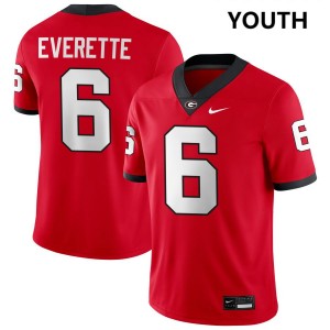 Youth Daylen Everette Red Georgia Bulldogs #6 College Football Player Jerseys 493856-891