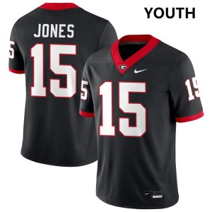 Youth Demello Jones Black Georgia Bulldogs #15 College Football Limited Jerseys 124851-469