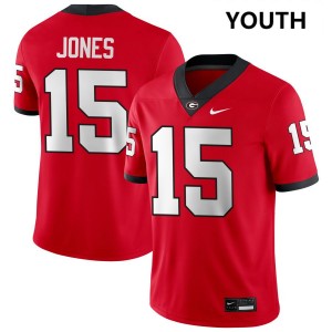 Youth Demello Jones Red Georgia Bulldogs #15 College Football High School Jersey 317543-711
