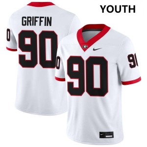 Youth Elijah Griffin White Georgia Bulldogs #90 College Football Limited Jersey 307181-492