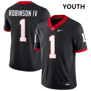 Youth Ellis Robinson IV Black Georgia Bulldogs #1 College Football Game Jerseys 532520-825