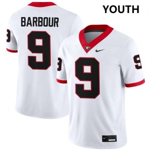 Youth Ethan Barbour White Georgia Bulldogs #9 College Football High School Jerseys 299877-146