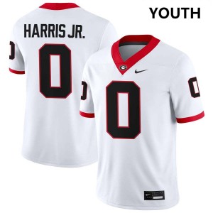 Youth Gabe Harris Jr. White Georgia Bulldogs #0 College Football 2025-26 Jersey 189462-944
