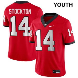 Men Gunner Stockton Red Georgia Bulldogs #14 College Football University Jersey 258773-951