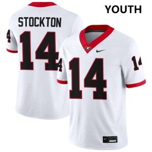 Mens Gunner Stockton White Georgia Bulldogs #14 College Football 2025-26 Jersey 593265-607