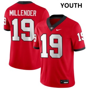 Youth Hezekiah Millender Red Georgia Bulldogs #19 College Football University Jerseys 458401-484