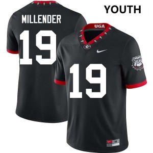 Youth Hezekiah Millender 100th Anniversary Black Georgia Bulldogs #19 College Football High School Jersey 716701-537