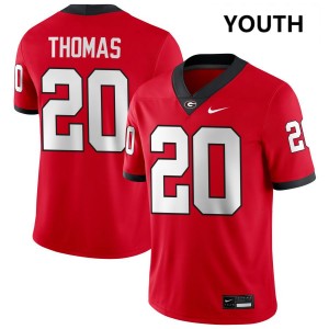Youth JaCorey Thomas Red Georgia Bulldogs #20 College Football 2025-26 Jersey 831118-197
