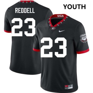 Youth Jaden Reddell 100th Anniversary Black Georgia Bulldogs #23 College Football Limited Jersey 281576-178