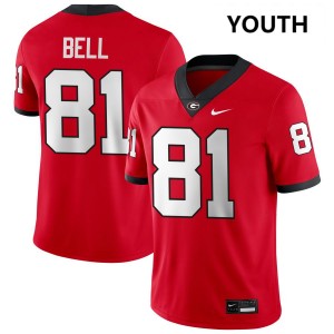 Youth Jeremy Bell Red Georgia Bulldogs #81 College Football 2025-26 Jerseys 577678-134