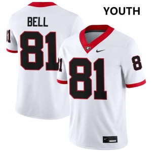 Youth Jeremy Bell White Georgia Bulldogs #81 College Football High School Jerseys 736257-946
