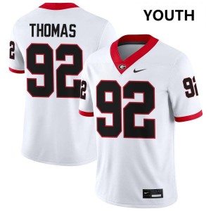 Youth Jordan Thomas White Georgia Bulldogs #92 College Football 2025 Jerseys 939839-695