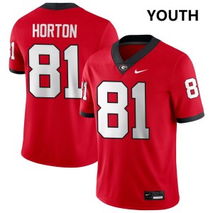 Youth Josh Horton Red Georgia Bulldogs #81 College Football High School Jerseys 146830-363
