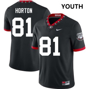 Youth Josh Horton 100th Anniversary Black Georgia Bulldogs #81 College Football 2025 Jerseys 341762-977