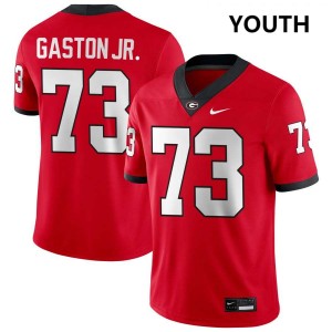 Youth Juan Gaston Red Georgia Bulldogs #73 College Football NCAA Jerseys 500682-617