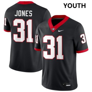 Youth Kyron Jones Black Georgia Bulldogs #31 College Football 2025-26 Jersey 248041-710