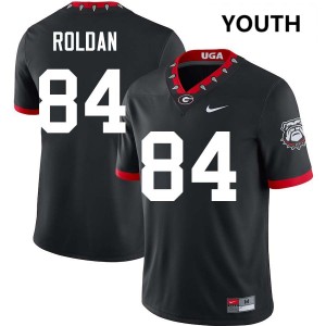 Youth Landon Roldan 100th Anniversary Black Georgia Bulldogs #84 College Football NCAA Jersey 327415-537