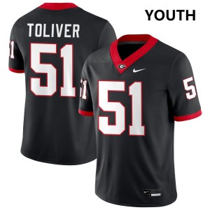 Youth Malachi Toliver Black Georgia Bulldogs #51 College Football Limited Jerseys 196121-801