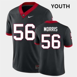 Youth Micah Morris Black Georgia Bulldogs #56 College Football Game Jerseys 340798-351
