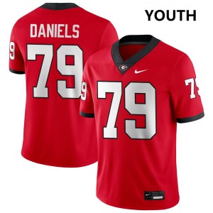 Youth Nyier Daniels Red Georgia Bulldogs #79 College Football Limited Jerseys 805056-387