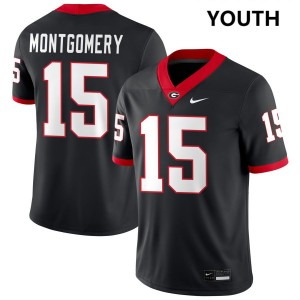 Youth Ryan Montgomery Black Georgia Bulldogs #15 College Football Stitched Jerseys 898667-465