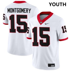 Youth Ryan Montgomery White Georgia Bulldogs #15 College Football University Jerseys 332982-199