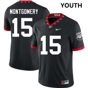 Youth Ryan Montgomery 100th Anniversary Black Georgia Bulldogs #15 College Football 2025-26 Jersey 271478-316
