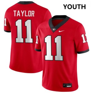 Youth Talyn Taylor Red Georgia Bulldogs #11 College Football Replica Jerseys 575886-544
