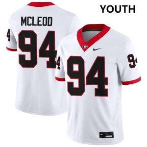 Youth Xzavier McLeod White Georgia Bulldogs #94 College Football 2025-26 Jerseys 217401-319