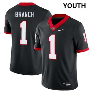 Youth Zachariah Branch Black Georgia Bulldogs #1 College Football University Jerseys 625518-935