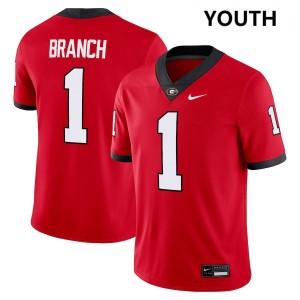 Youth Zachariah Branch Red Georgia Bulldogs #1 College Football Player Jerseys 399880-910