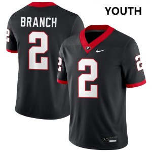 Youth Zion Branch Black Georgia Bulldogs #2 College Football Stitched Jerseys 502075-698