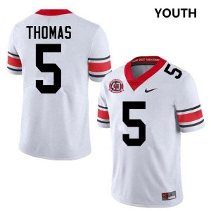 Youth Noah Thomas 40th Anniversary White Georgia Bulldogs #5 College Football Alumni Jersey 549433-375
