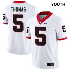 Youth Noah Thomas White Georgia Bulldogs #5 College Football Replica Jerseys 299129-918